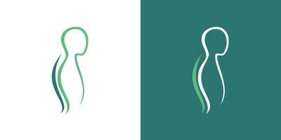 humano cuerpo logo icono contorno diseño médico salud cuidado vector