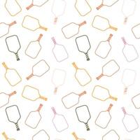 Pickleball seamless pattern in pastel color. Summer sport repeat background. tennis print, wallpaper, textile, fabric, package design, wrapping paper with racket illustration vector