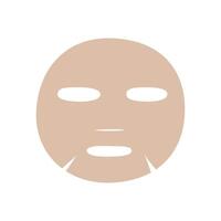 Fabric face mask isolated on white. The concept of beauty, skin and body care. Hand-drawn illustration. vector