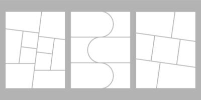 minimalista geométrico foto marco diseño para foto álbumes, Boda foto. 8,5 a 11 en proporción vector