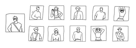 People avatars. Set of modern design avatar, Bundle of different people avatars vector