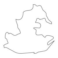 Birzebbuga District map, administrative division of Malta. illustration. vector