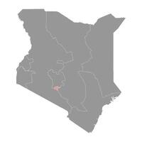 Nairobi City County map, administrative division of Kenya. illustration. vector