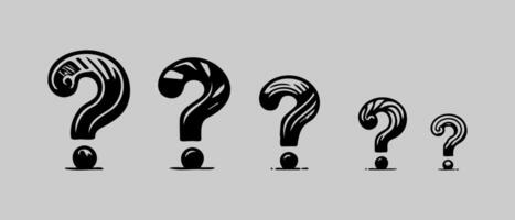 Doodle Question Mark, Sign and Symbol for Design, Presentation or Website elements. vector