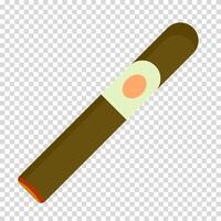 Cigar, tobacco leaves, expensive pleasure, unhealthy hobby, smoking, flat design, simple image, cartoon style. Exclusive product concept. line icon for business and advertising vector