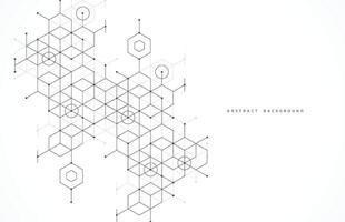 resumen geométrico cajas modelo punto línea conexión antecedentes. moderno tecnología con cuadrado malla. geométrico en blanco antecedentes con líneas. cubo célula vector