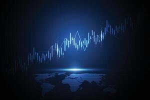 Business candle stick graph chart of stock market investment trading on white background design. Bullish point, Trend of graph vector