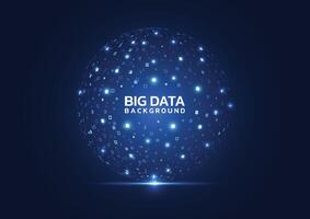 Abstract technology background with Big data. Internet connection, abstract sense of science and technology analytics concept graphic design vector