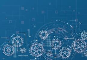 Abstract gear wheel mechanism background. Machine technology vector