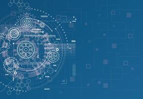 Abstract gear wheel mechanism background. Machine technology vector