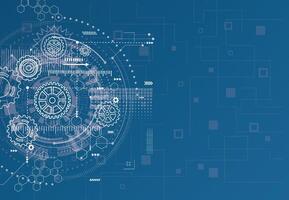 Abstract gear wheel mechanism background. Machine technology vector