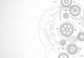 Abstract gear wheel mechanism background. Machine technology vector