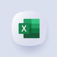 Microsoft Excel logo. Spreadsheet program. Microsoft Office 365 logotype. Microsoft Corporation. Software. Editorial. vector