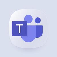 Microsoft Teams logo. Enterprise platform that integrates chat, meetings, notes and attachments into a workspace. Microsoft Office 365 logotype. Microsoft Corporation. Software. Editorial. vector