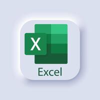 Microsoft Excel logo. Spreadsheet program. Microsoft Office 365 logotype. Microsoft Corporation. Software. Editorial. vector