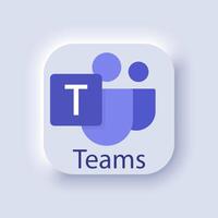 Microsoft Teams logo. Enterprise platform that integrates chat, meetings, notes and attachments into a workspace. Microsoft Office 365 logotype. Microsoft Corporation. Software. Editorial. vector