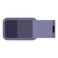 Flash drive, storage medium, modern technology, usb-s, data, flat design, simple image, cartoon style. Data storage and protection concept. line icon for business and advertising vector