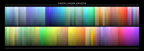 conjunto de pastel color paleta catalogar diseño vector
