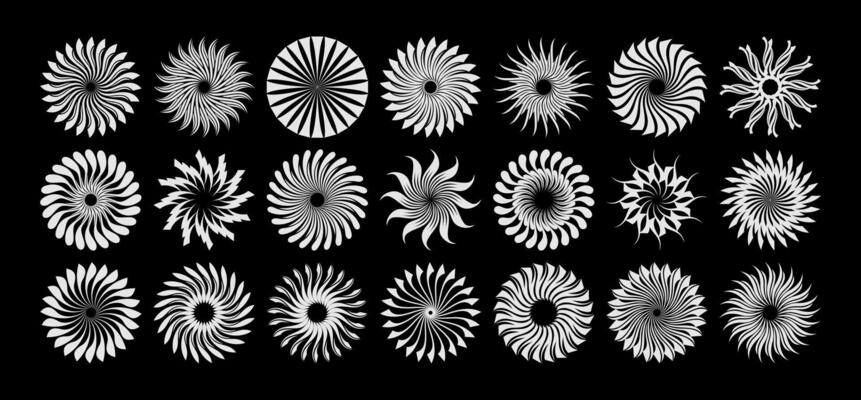 Modern geometric abstract circle logo set