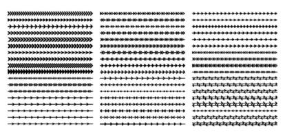 Collection of simple arrow pointer divider design vector