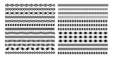 Elegance flat stripe abstract shape divider border set vector