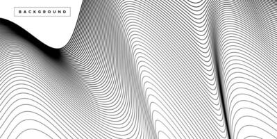 Minimalist white dynamic wave line abstract background vector