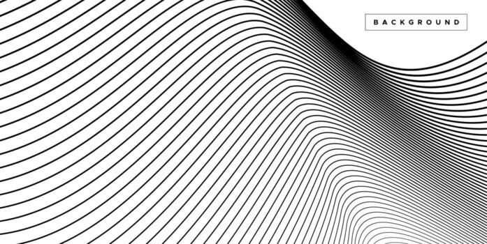 White dynamic wave stripe line abstract background vector