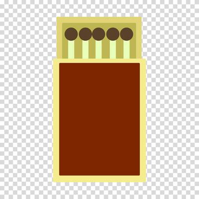 Matchbox, matches, item for lighting a fire, travel, survival, flat design, simple image, cartoon style. Hike concept. line icon for business and advertising