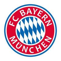 FC Bayern Munich logo on a white background. Football club, history of victories, red and blue colors, stylish emblem. Editorial vector