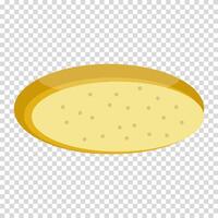 un pan con semillas en un sección, nutritivo alimento, carbohidratos, harina, plano diseño, sencillo imagen, dibujos animados estilo. sano comiendo concepto. línea icono para negocio y publicidad vector