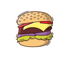 hamburguesa hamburguesa con queso hamburguesa ilustración vector