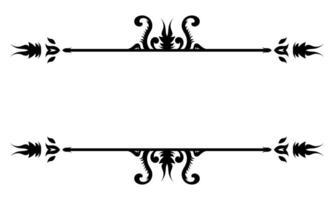 Vintage filigree frame corner and border element. Ornate ornament frame divider. Decorative line for page, template, poster, greeting card, wedding invitation, menu, certificate. vector