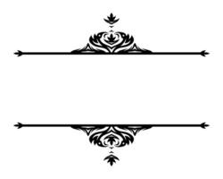 Vintage filigree frame corner and border element. Ornate ornament frame divider. Decorative line for page, template, poster, greeting card, wedding invitation, menu, certificate. vector