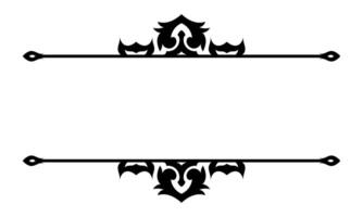 Vintage filigree frame and border element. Ornate ornament frame divider. Decorative line for page, template, poster, greeting card, wedding invitation, menu, certificate. vector