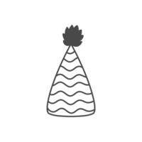Birthday party hat line icon vector