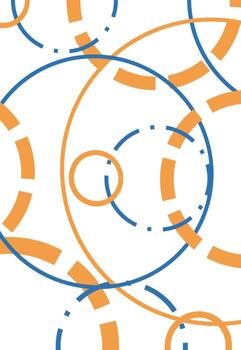 un vistoso resumen modelo con círculos y líneas vector