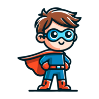 cute child hero icon character png