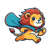 mignonne Lion héros icône personnage png