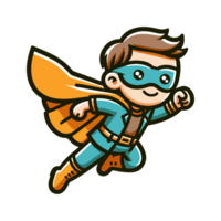 cute child hero icon character png