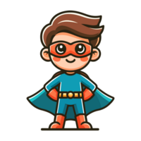 cute child hero icon character png