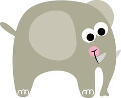 Happy baby elephant isolated on white vector