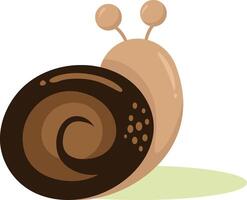 Cute brown snail isolated on white vector