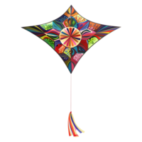 3D Rendering of a Indian Traditional Kite Transparent Background png