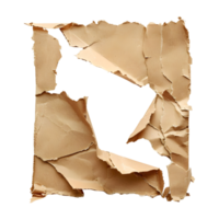 3D Rendering of a Carboard Brown Paper on Transparent Background png