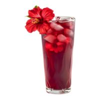 3d le rendu de une Rose baie cocktail jus dans une verre transparent Contexte png