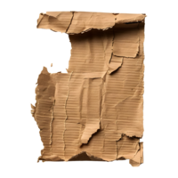 3D Rendering of a Carboard Brown Paper on Transparent Background png