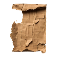 3D Rendering of a Carboard Brown Paper on Transparent Background png