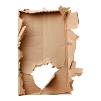 3D Rendering of a Carboard Brown Paper on Transparent Background png