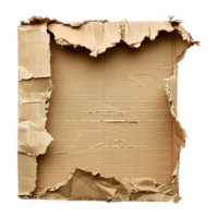 3D Rendering of a Carboard Brown Paper on Transparent Background png