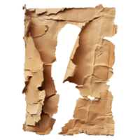 3D Rendering of a Carboard Brown Paper on Transparent Background png